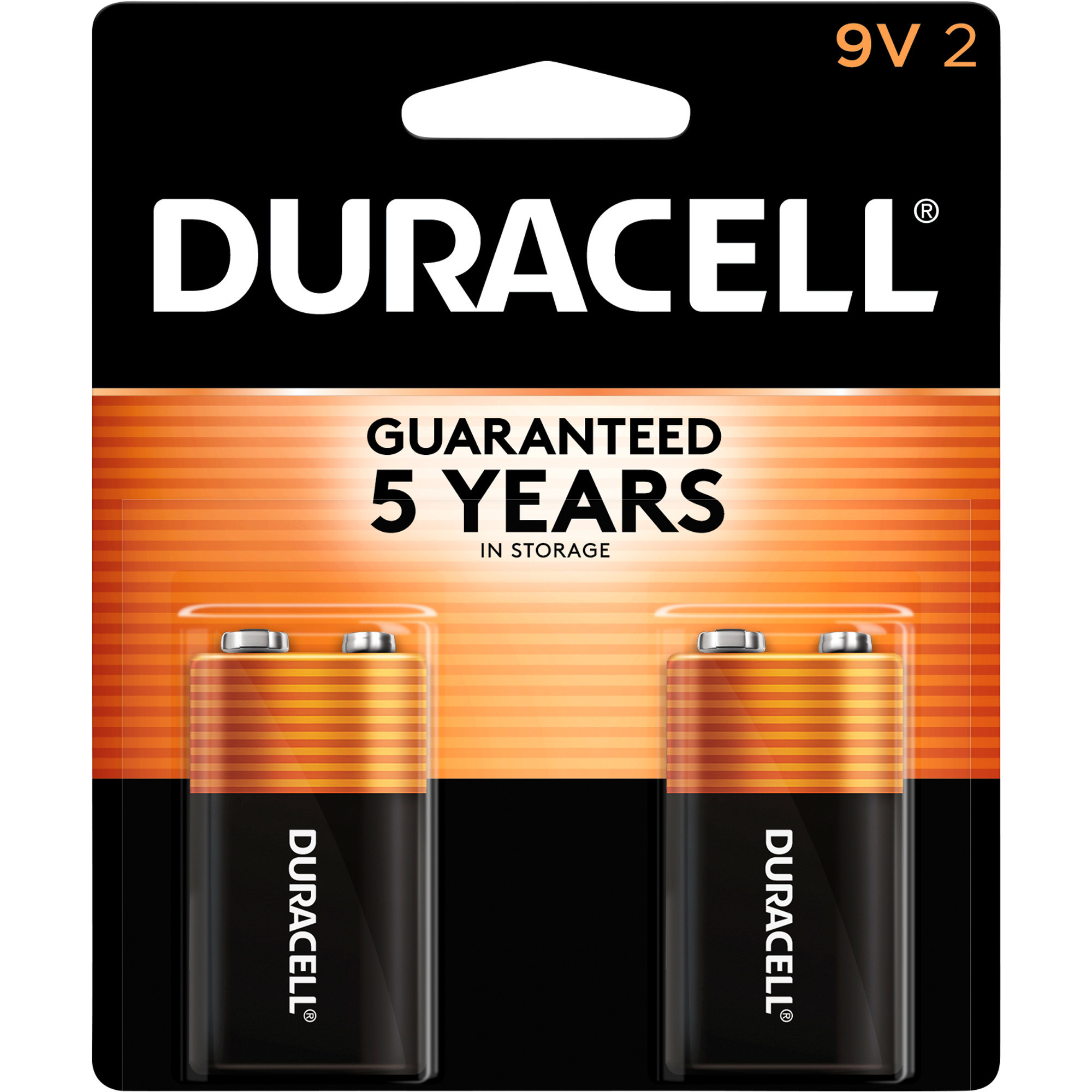 Duracell Coppertop 9 Volt Alkaline Batteries, 2-Pk.
